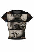 Too hot to care graphic baby tee