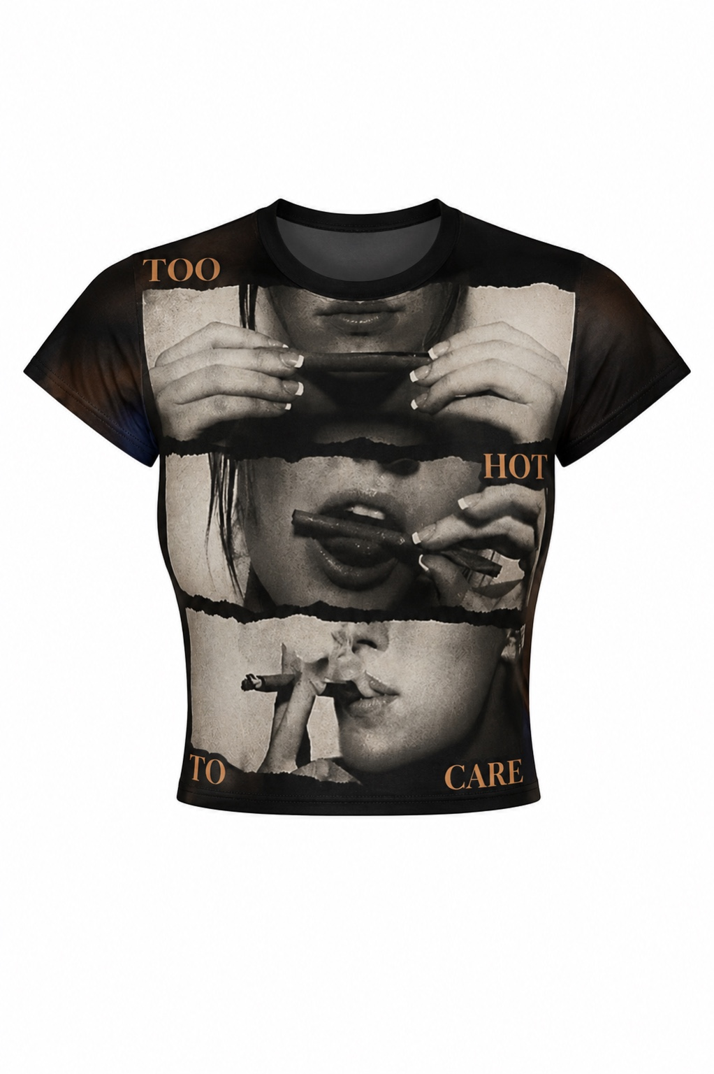 Too hot to care graphic baby tee